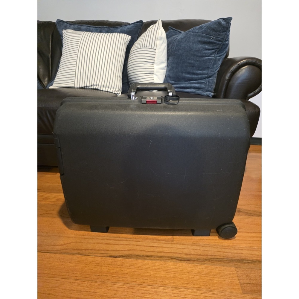 Two Sizes VINTAGE SAMSONITE GLS Trio Oyster Hardshell Rolling Suitcase Luggage
